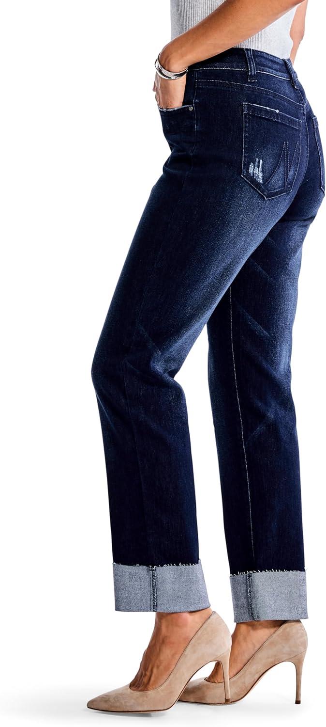 imageNICZOE Womens Petite 26quot Mid Rise Boyfriend JeansTwilight