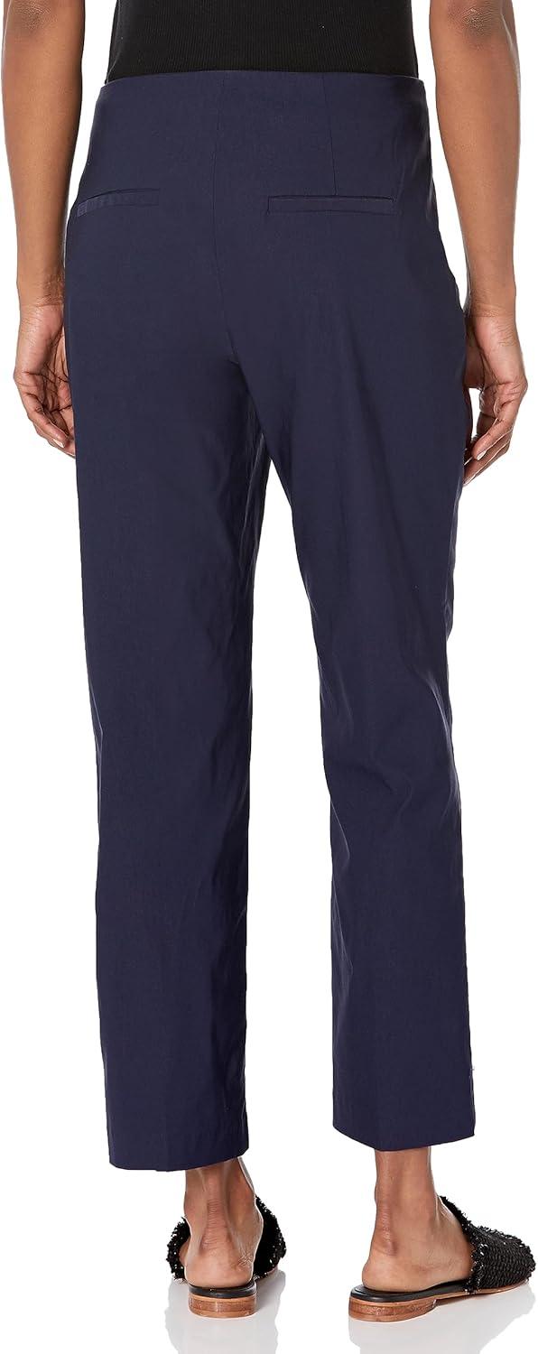 imageNICZOE Womens Petite 26quot Polished Wonderstretch Straight Ankle PantDark Indigo