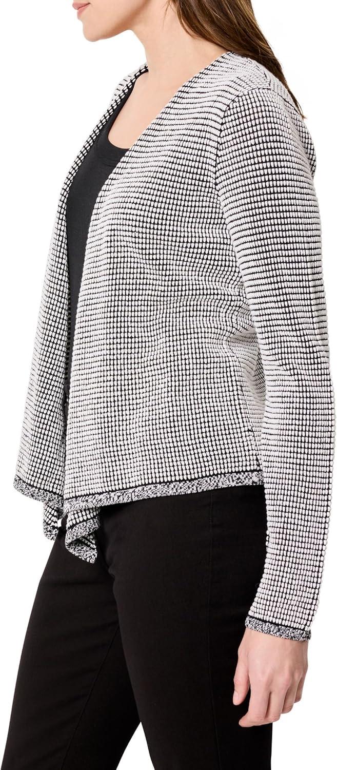 imageNICZOE Womens Pixel Knit 4Way CardiganCream Multi