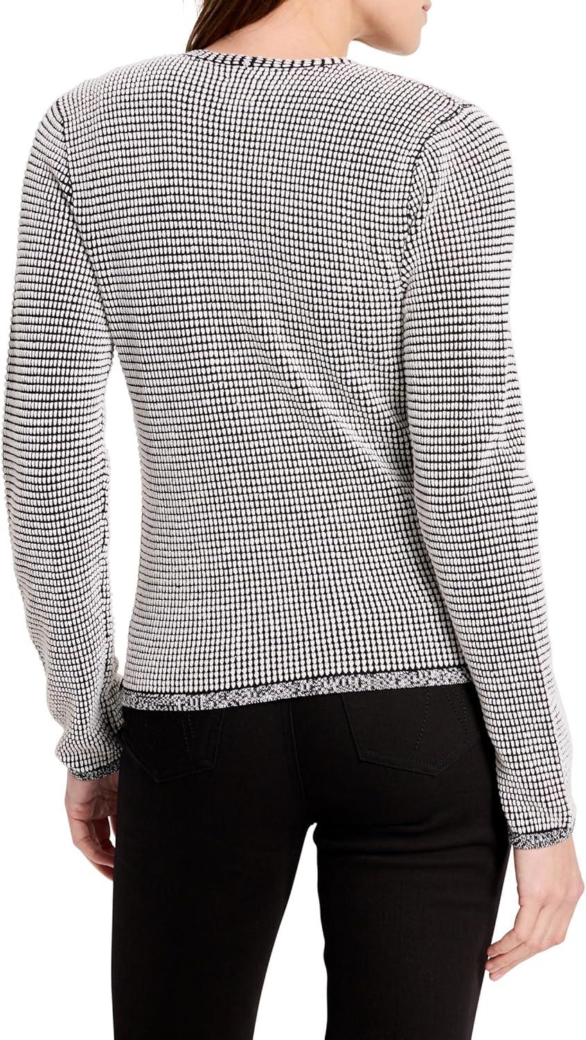 imageNICZOE Womens Pixel Knit 4Way CardiganCream Multi