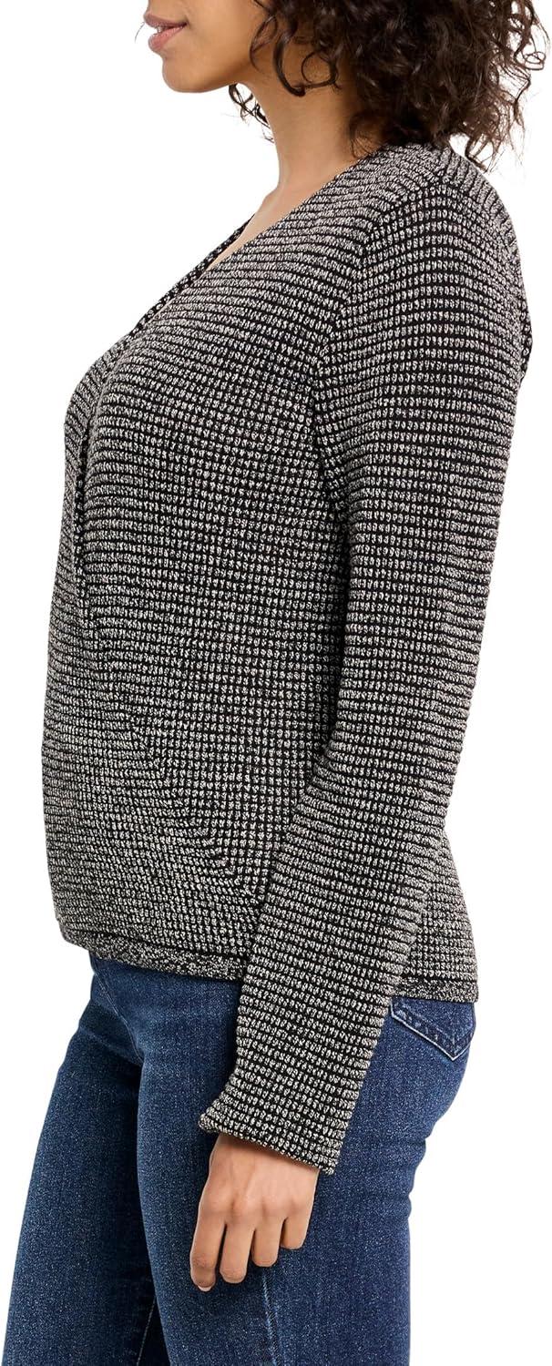imageNICZOE Womens Pixel Knit 4Way CardiganNeutral Multi