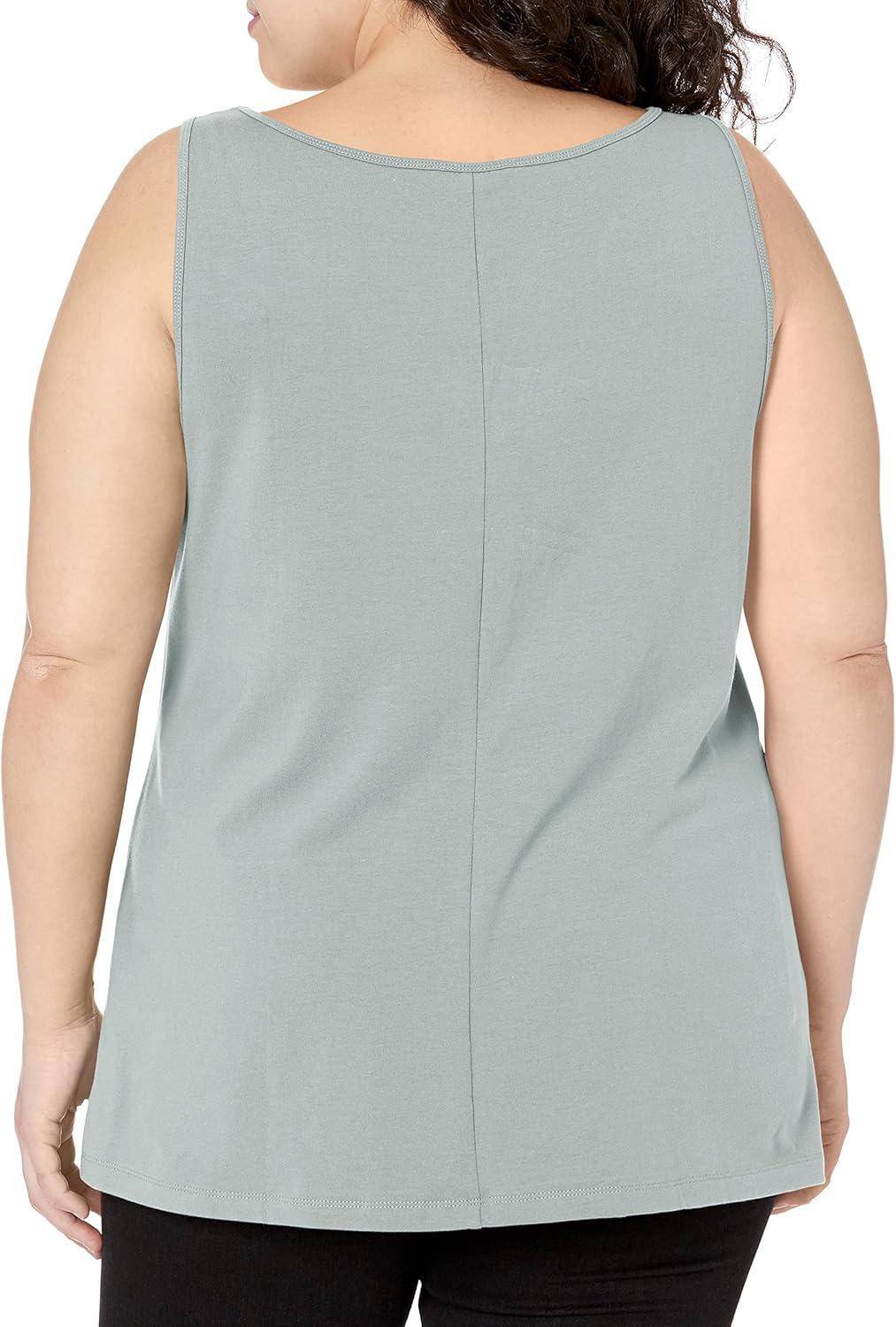 imageNICZOE Womens Plus Size Perfect ScoopEucalyptus