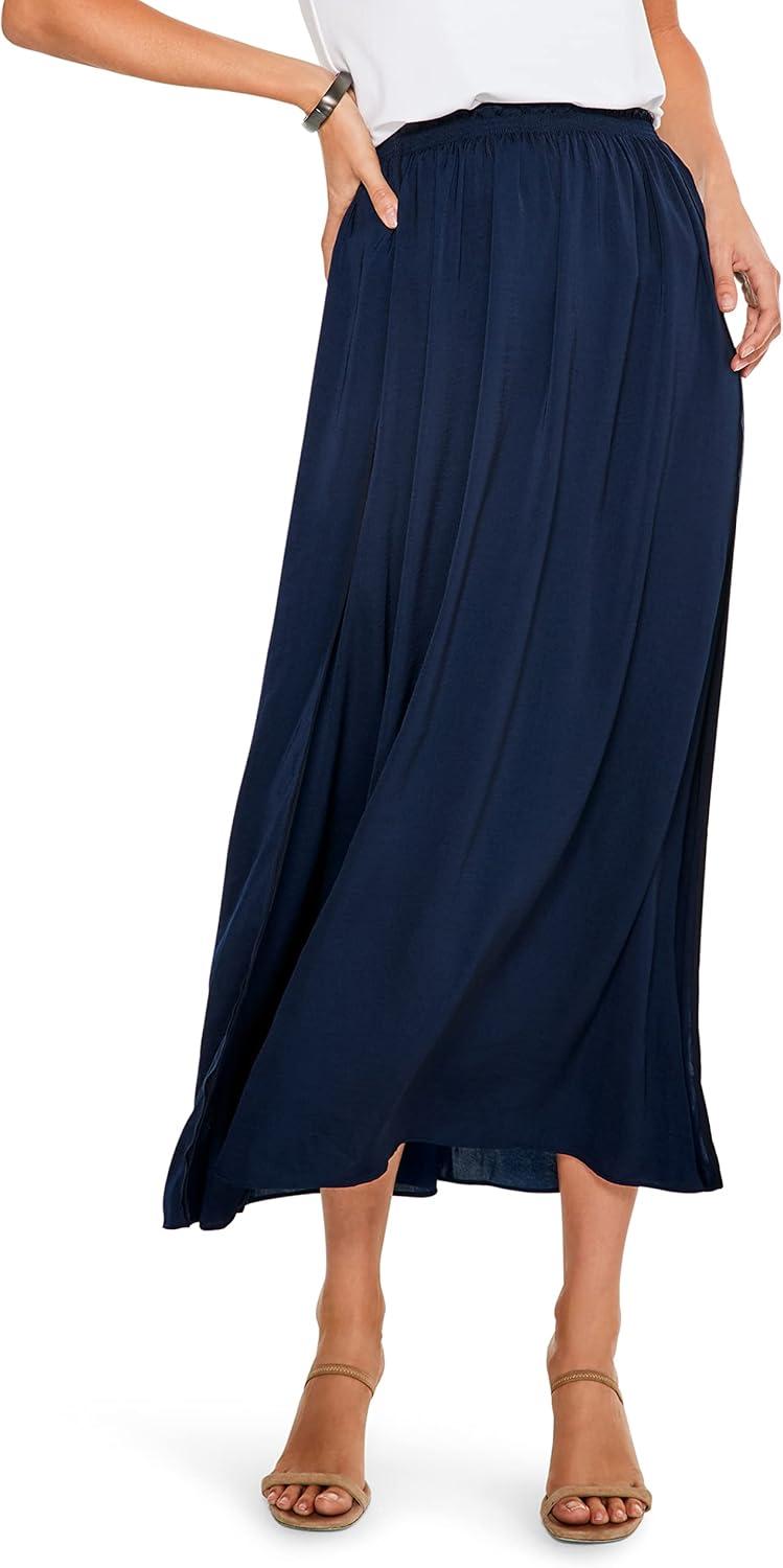 imageNICZOE Womens Soft Drape SkirtDark Indigo