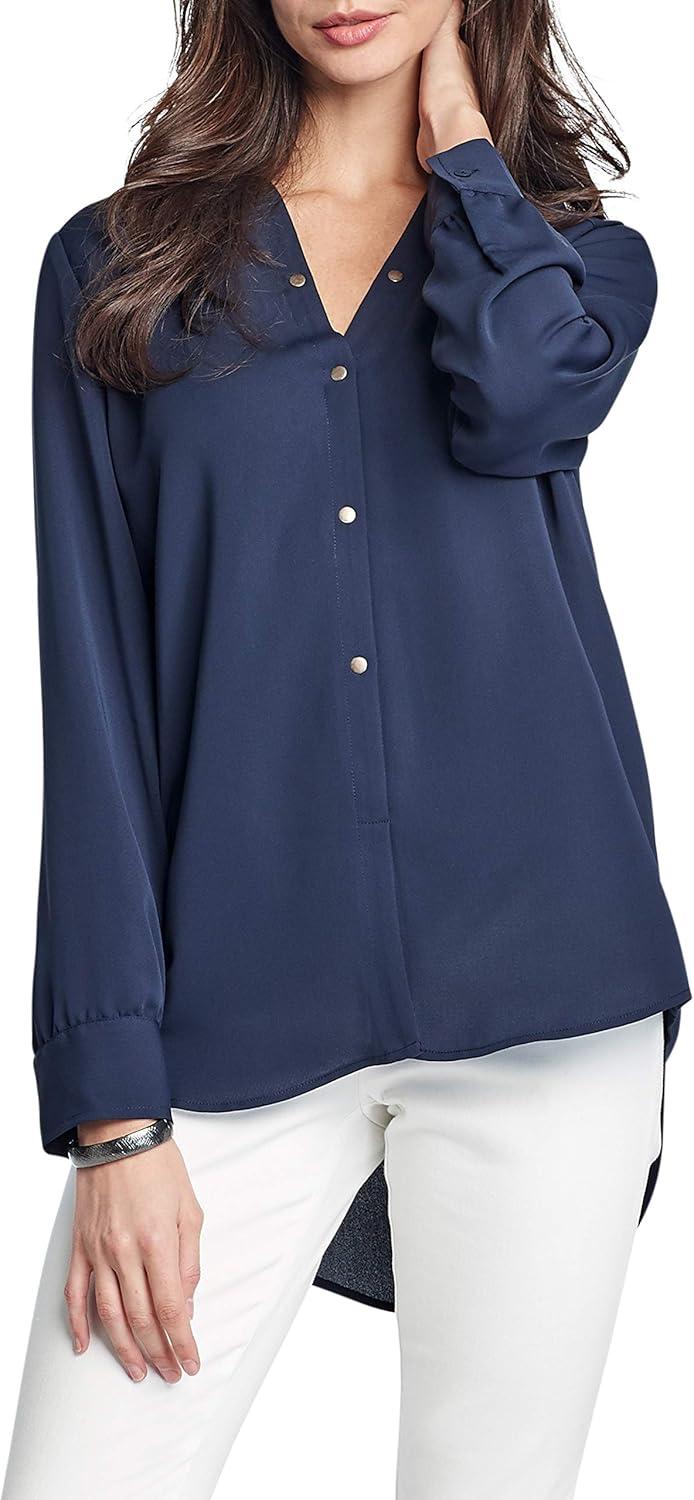 imageNICZOE Womens Spring Stud ShirtDark Indigo