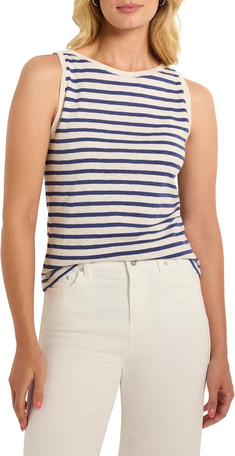 imageNICZOE Womens Striped Boat TankBlue Multi