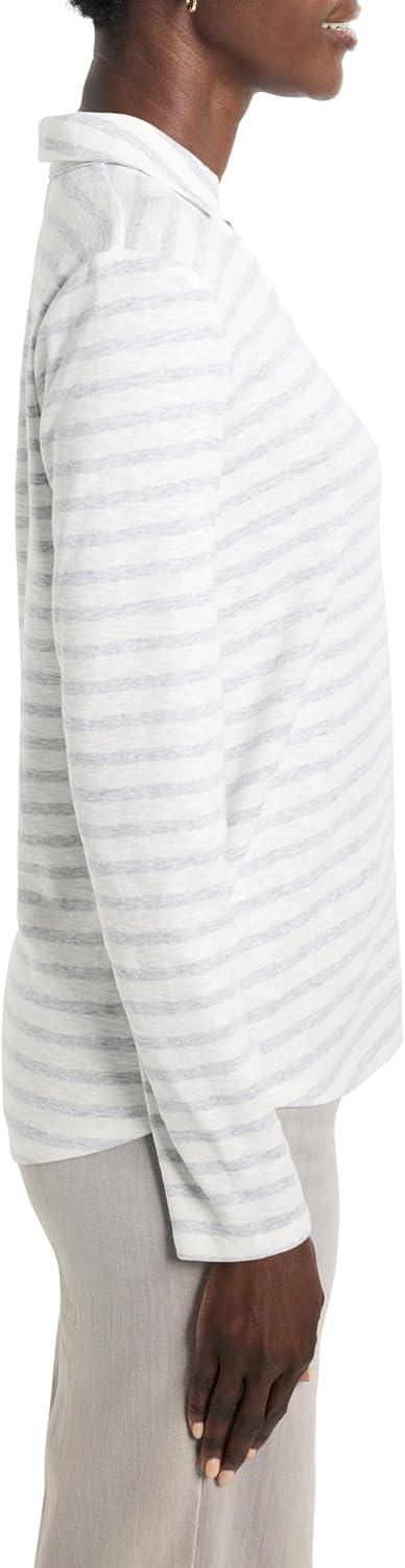 imageNICZOE Womens Striped Easy Fit PoloGrey Multi