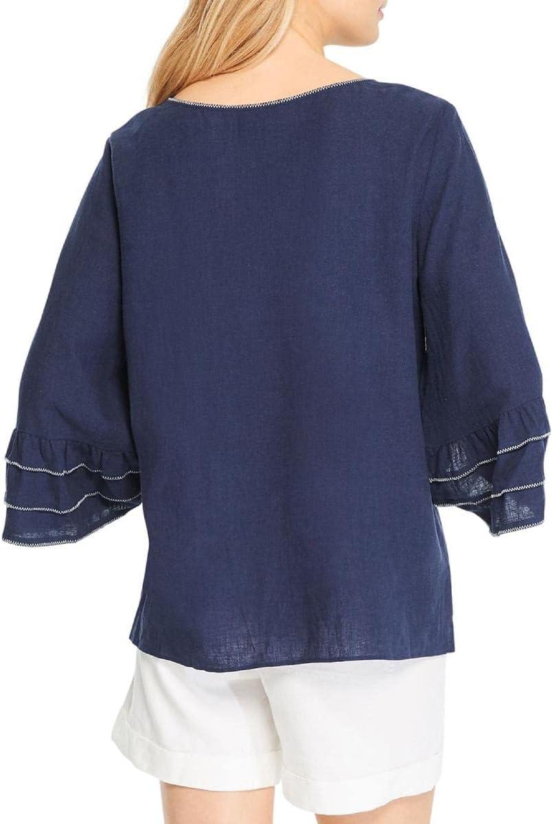 imageNICZOE Womens Tangier BlouseDark Indigo