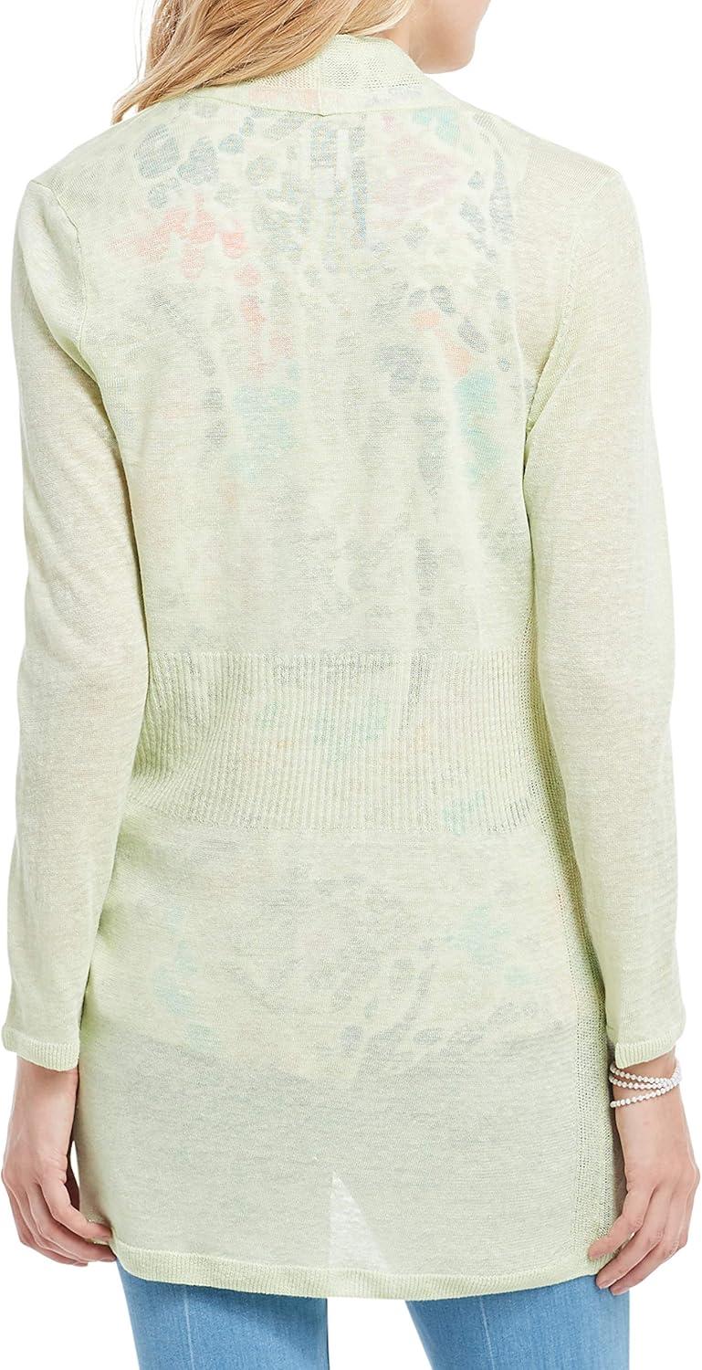 imageNICZOE womens Lightweight Long Boc CardiganHoneydew
