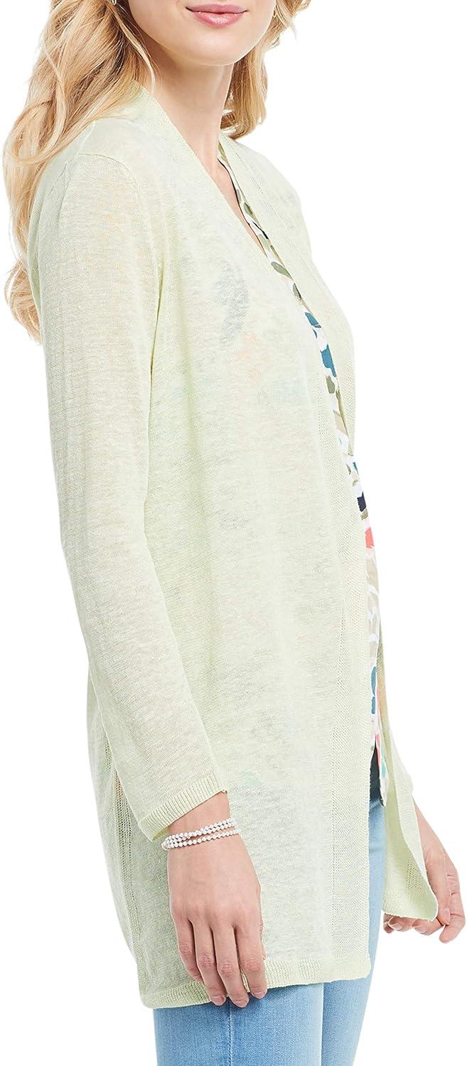 imageNICZOE womens Lightweight Long Boc CardiganHoneydew