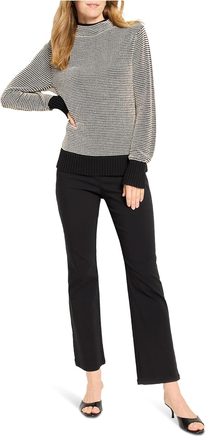 imageNICZoe Womens Funnel Neck Pixel Knit SweaterBlack Multi