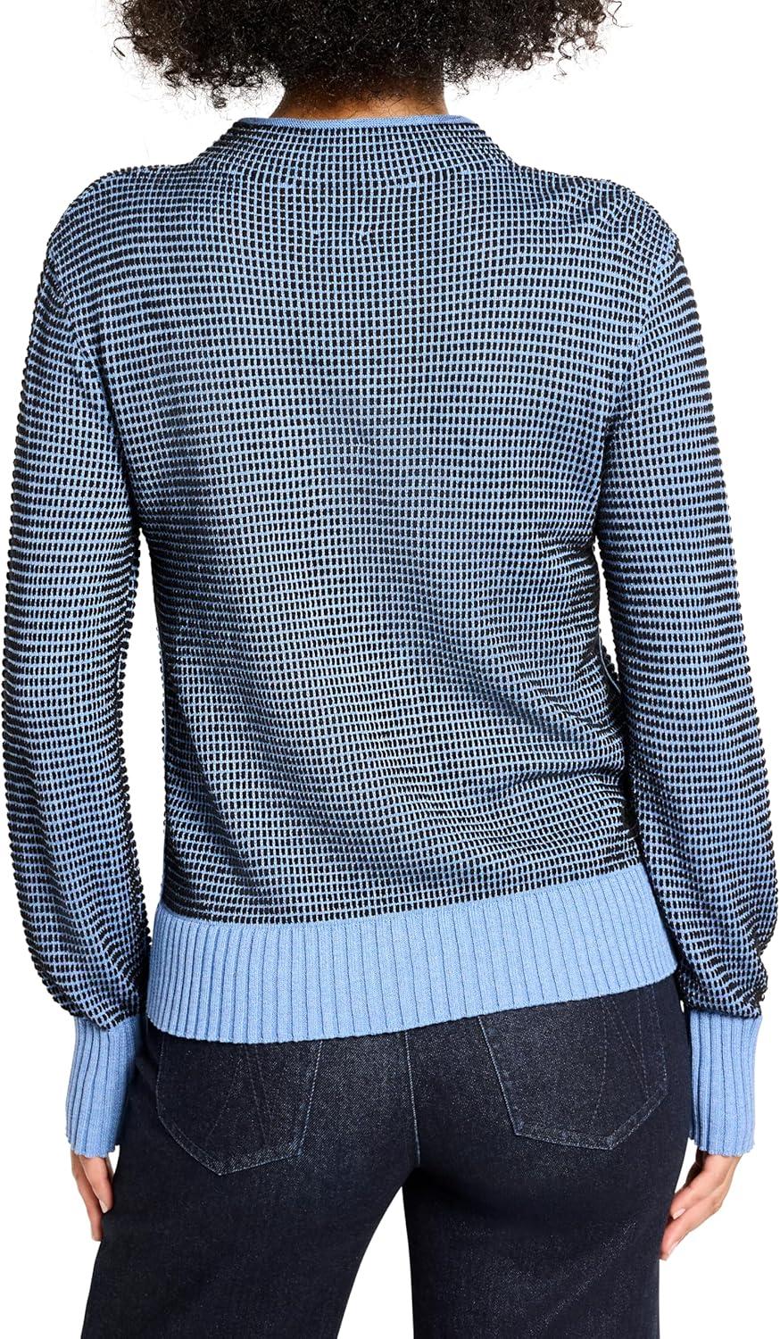 imageNICZoe Womens Funnel Neck Pixel Knit SweaterBlue Multi