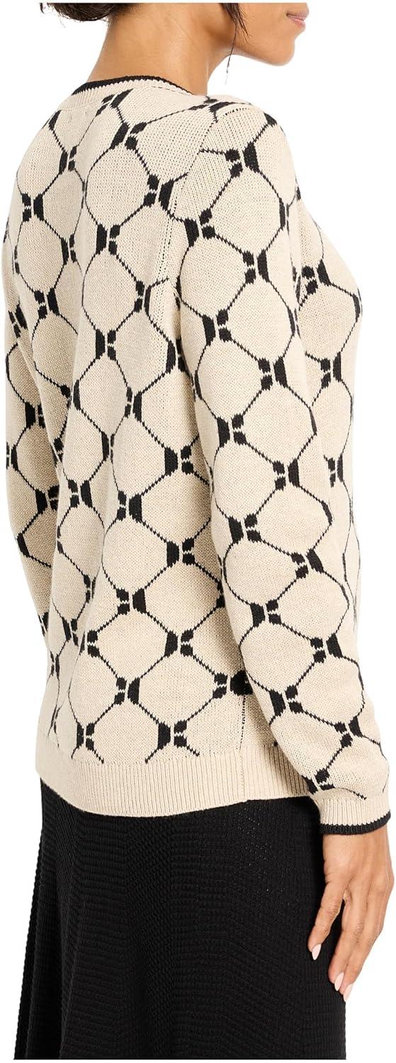 imageNICZoe Womens Geo Argyle Doubleknit SweaterNeutral Multi