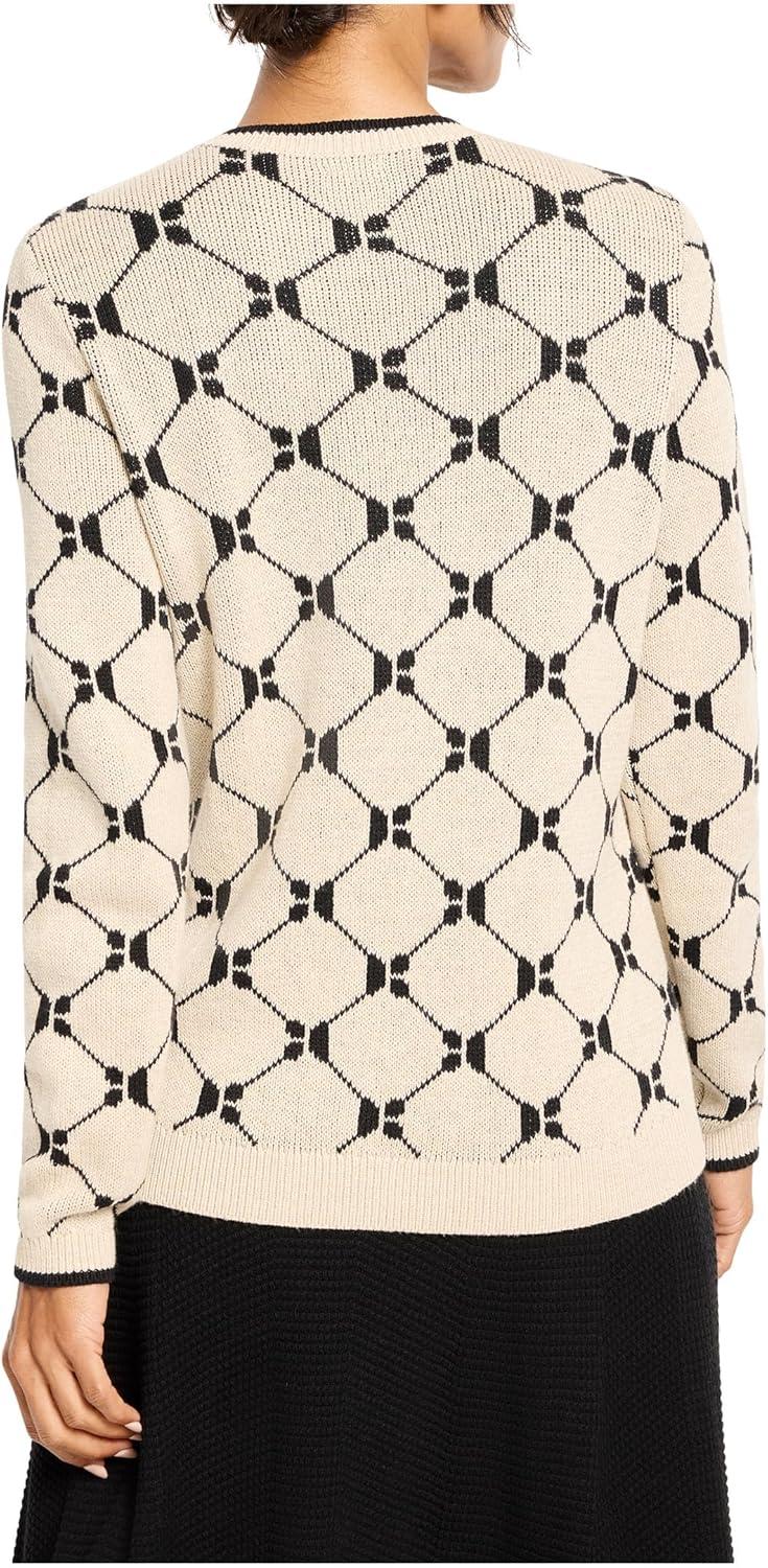 imageNICZoe Womens Geo Argyle Doubleknit SweaterNeutral Multi