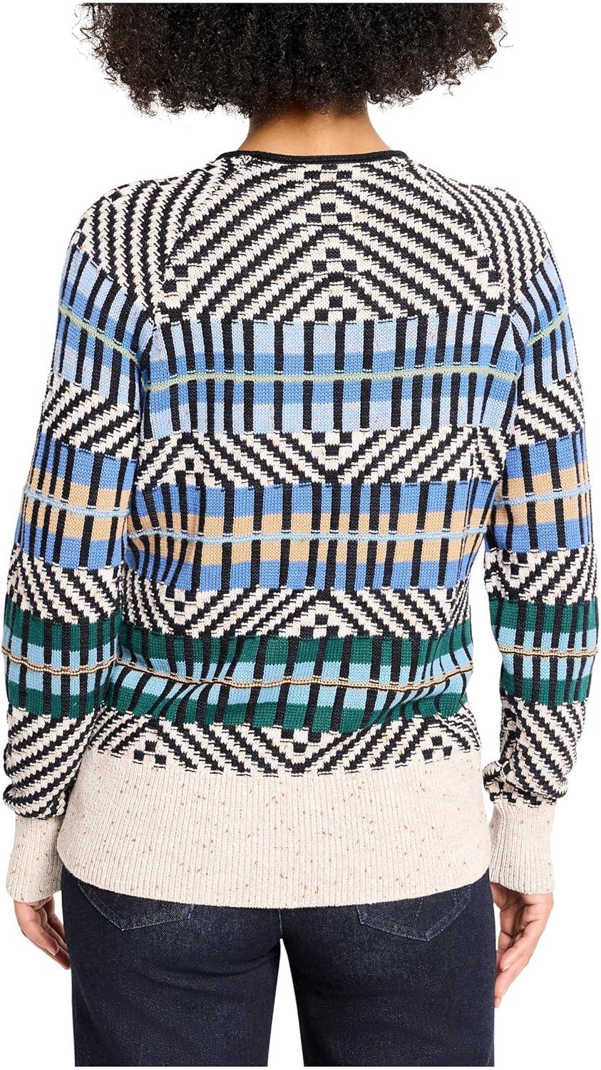 imageNICZoe Womens Graphic Stripe SweaterBlue Multi