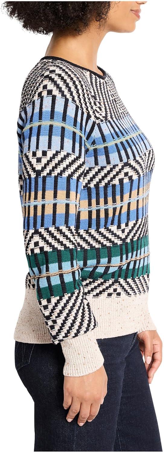 imageNICZoe Womens Graphic Stripe SweaterBlue Multi