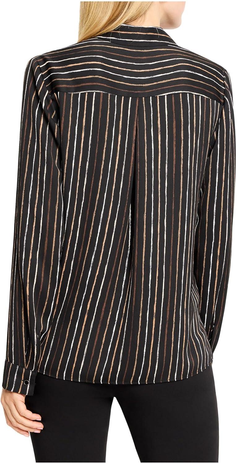 imageNICZoe Womens Mini Painted Stripe ShirtBlack Multi
