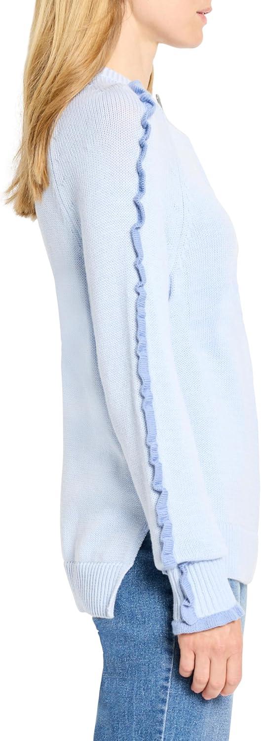 imageNICZoe Womens Ruffled Down SweaterPowder Blue