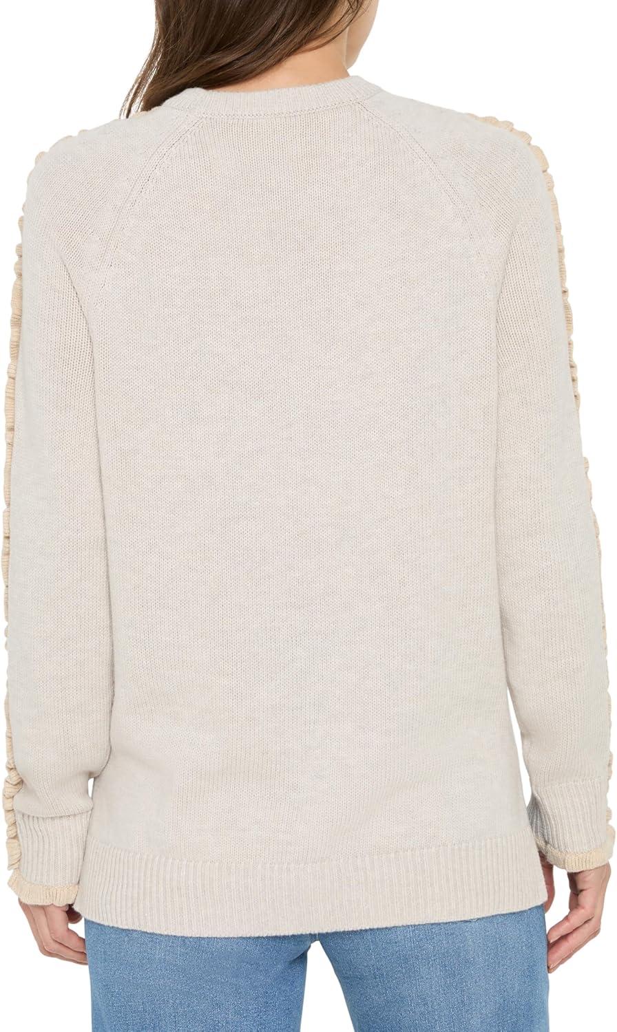 imageNICZoe Womens Ruffled Down SweaterSugar Cookie