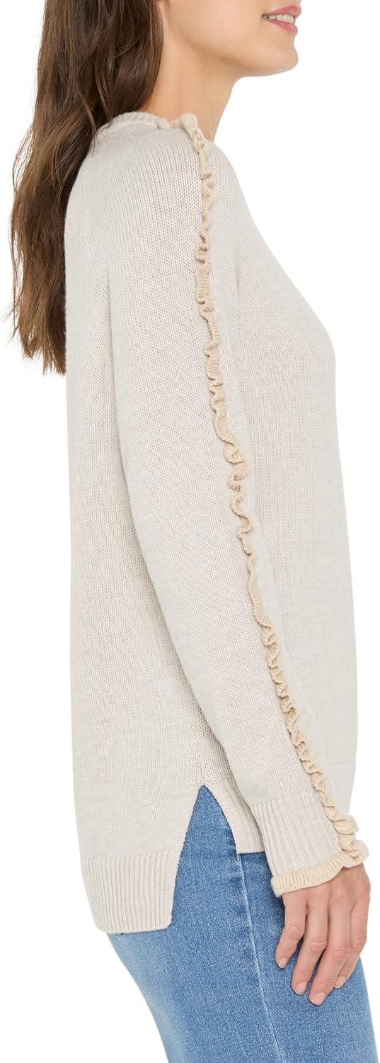 imageNICZoe Womens Ruffled Down SweaterSugar Cookie