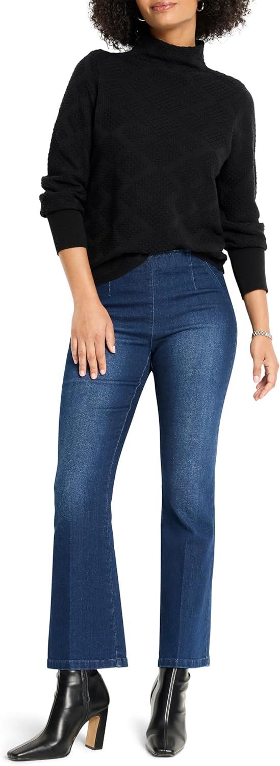 imageNICZoe Womens Textured Diamonds SweaterBlack Onyx