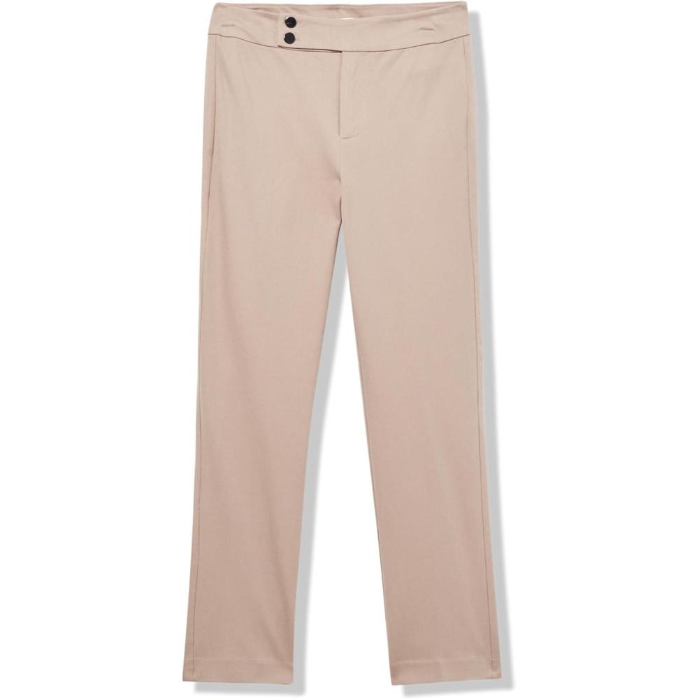 imageNICZOE Womens 28quot Copley Straight Cotton BiStretch Extended Tab PantMalt