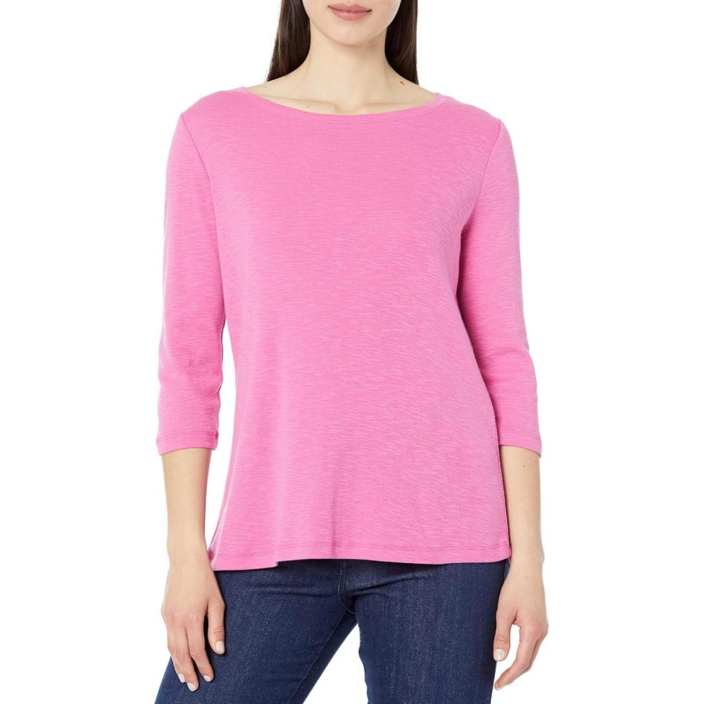 imageNICZOE Womens 34 Sleeve Boat TeeFreesia