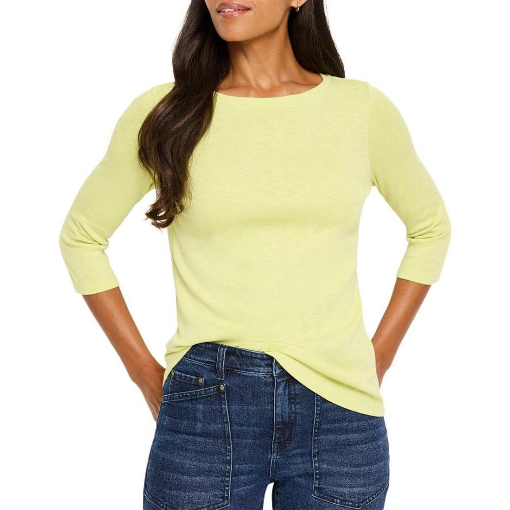 imageNICZOE Womens 34 Sleeve Boat TeePistachio