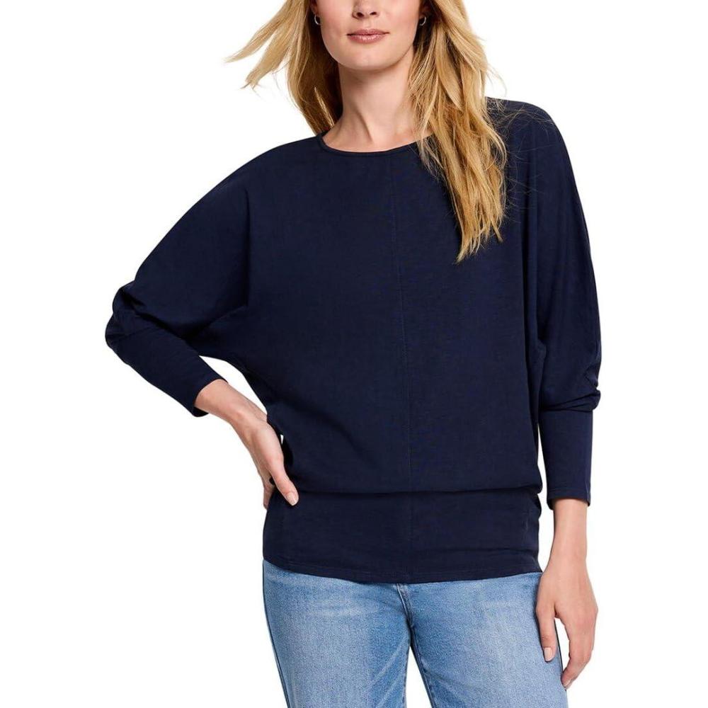 imageNICZOE Womens 34 Sleeve Dolman TeeDark Indigo