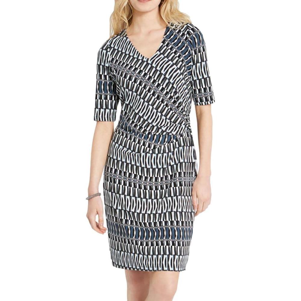 imageNICZOE Womens Batik Stripe Twist DressBlue Multi