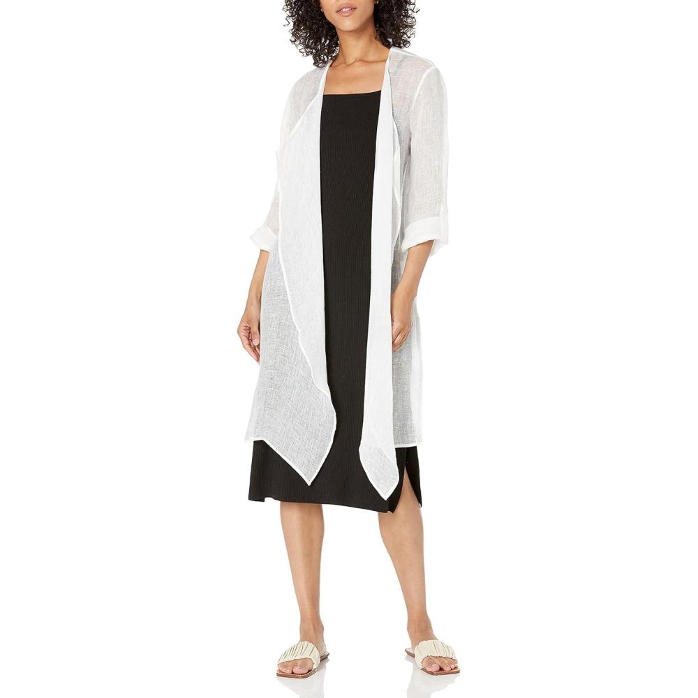 imageNICZOE Womens Boatcruise CardiganPaper White