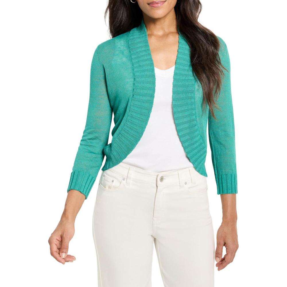 imageNICZOE Womens Bolero CardiganBright Jade