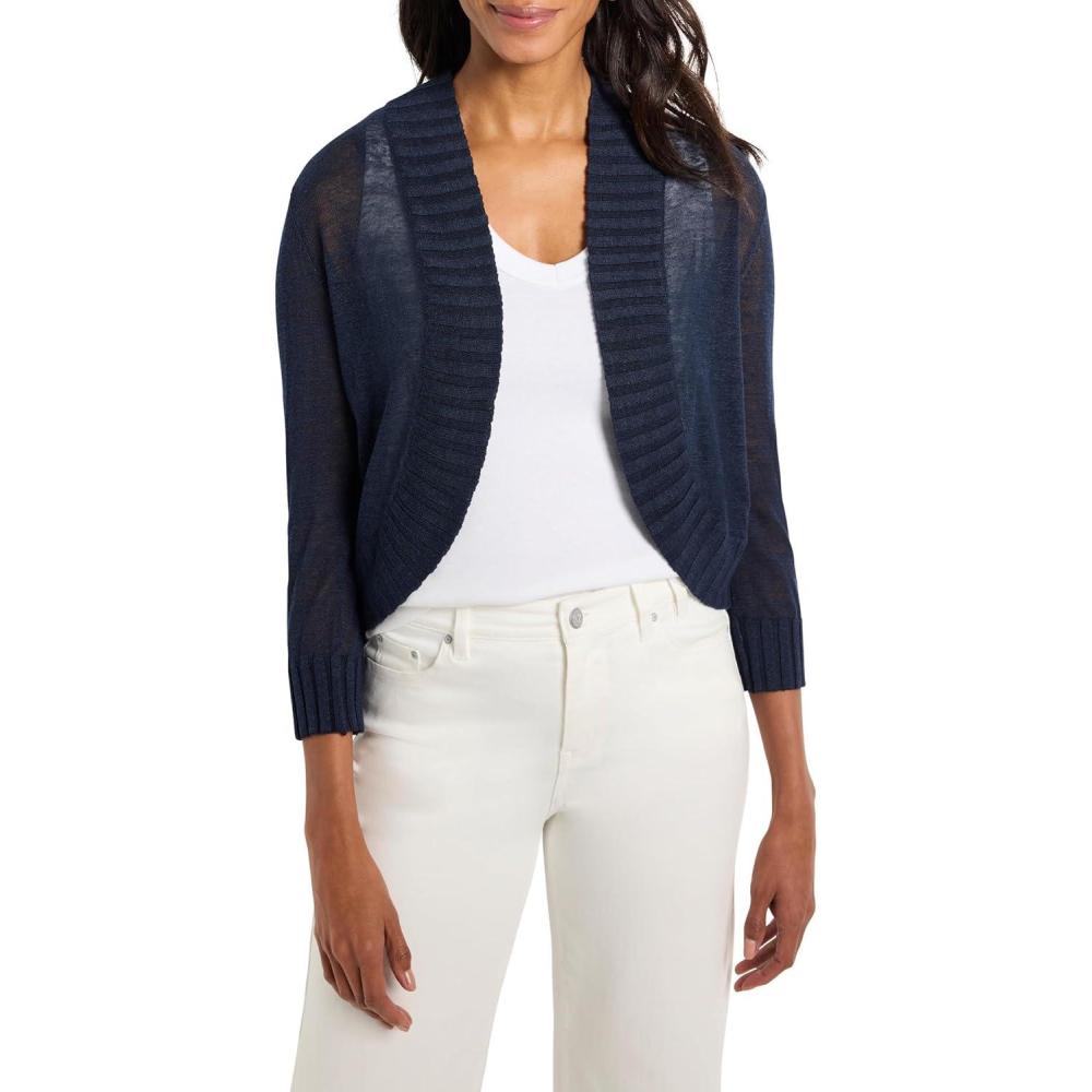 imageNICZOE Womens Bolero CardiganDark Indigo