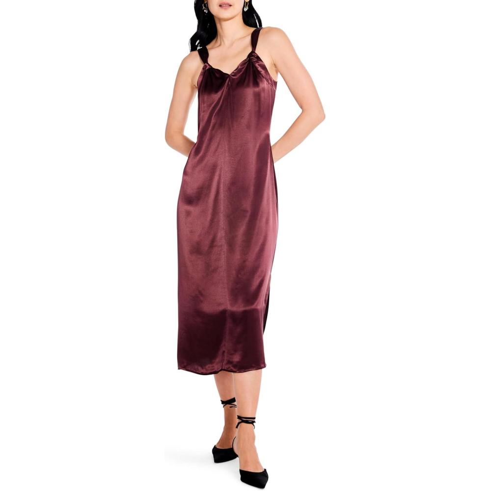 imageNICZOE Womens Elevated Slip DressRedwood