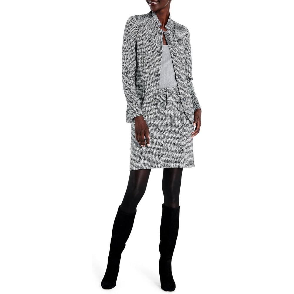 imageNICZOE Womens Etched Tweed JacketBlack Multi