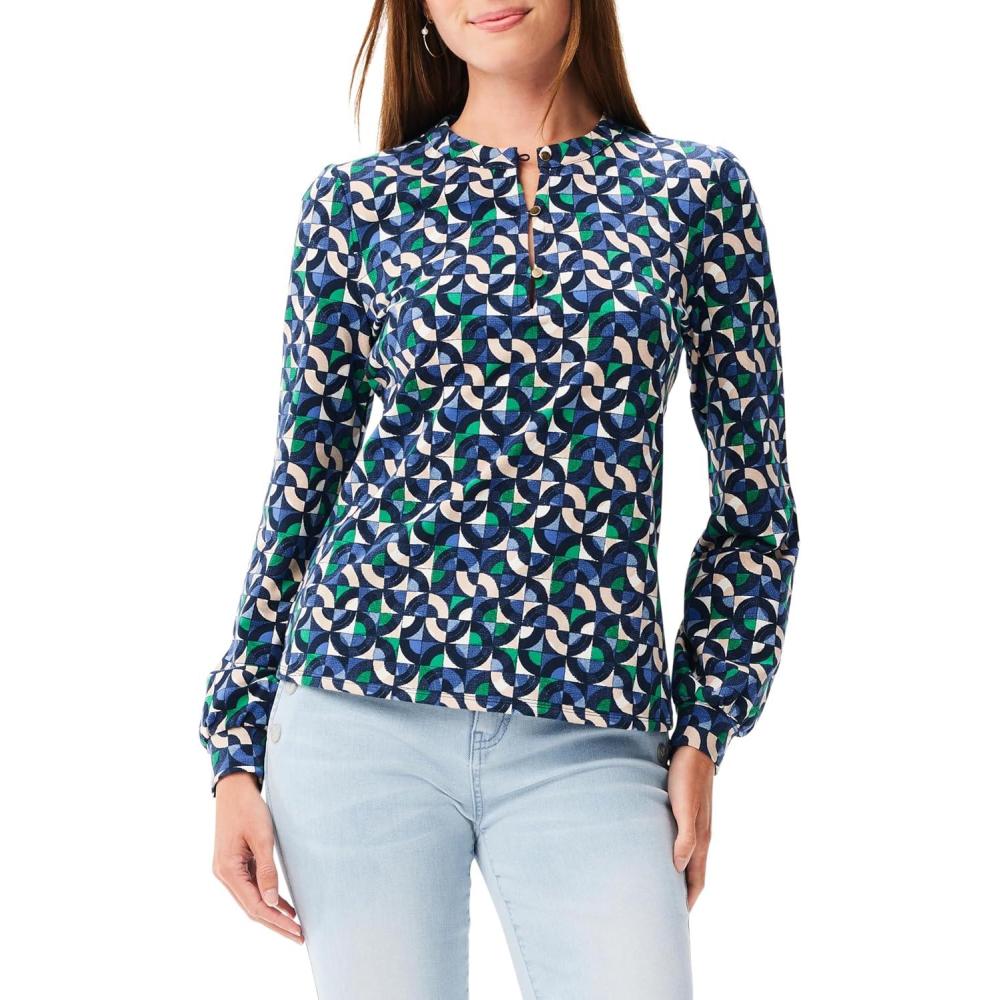 imageNICZOE Womens Geo Waves TopBlue Multi