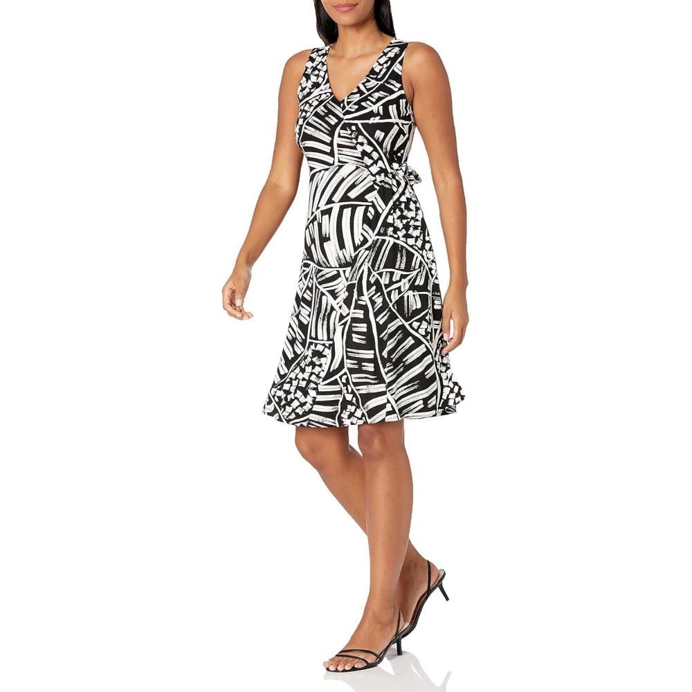 imageNICZOE Womens Moonlit Palm DressBlack Multi