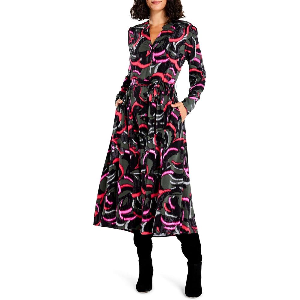 imageNICZOE Womens Neon Doodle Live in DressGreen Multi
