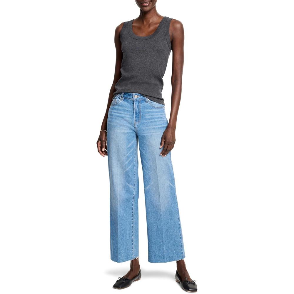 imageNICZOE Womens Perfect Knit Rib Scoop TankCharcoal Heather