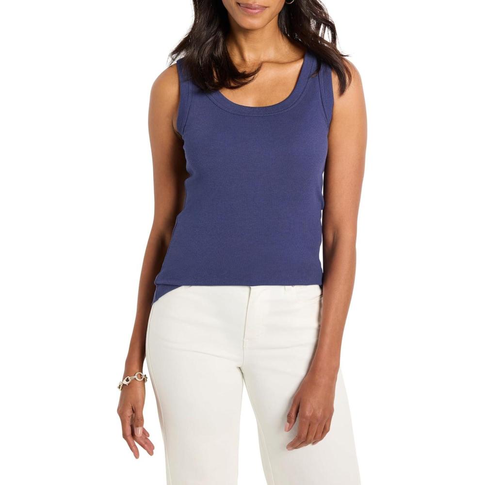 imageNICZOE Womens Perfect Knit Rib Scoop TankDusk