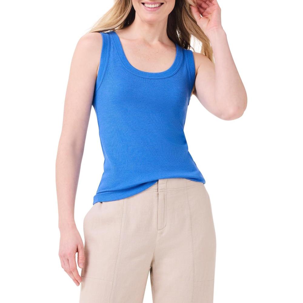 imageNICZOE Womens Perfect Knit Rib Scoop TankTrue Blue