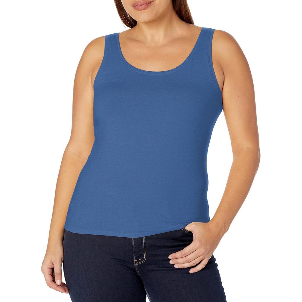 imageNICZOE Womens Perfect TankWashed Cobalt