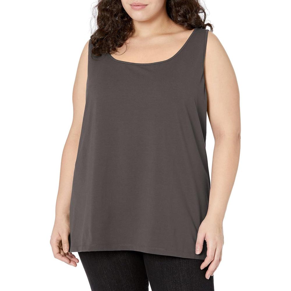 imageNICZOE Womens Plus Size Perfect ScoopTimber