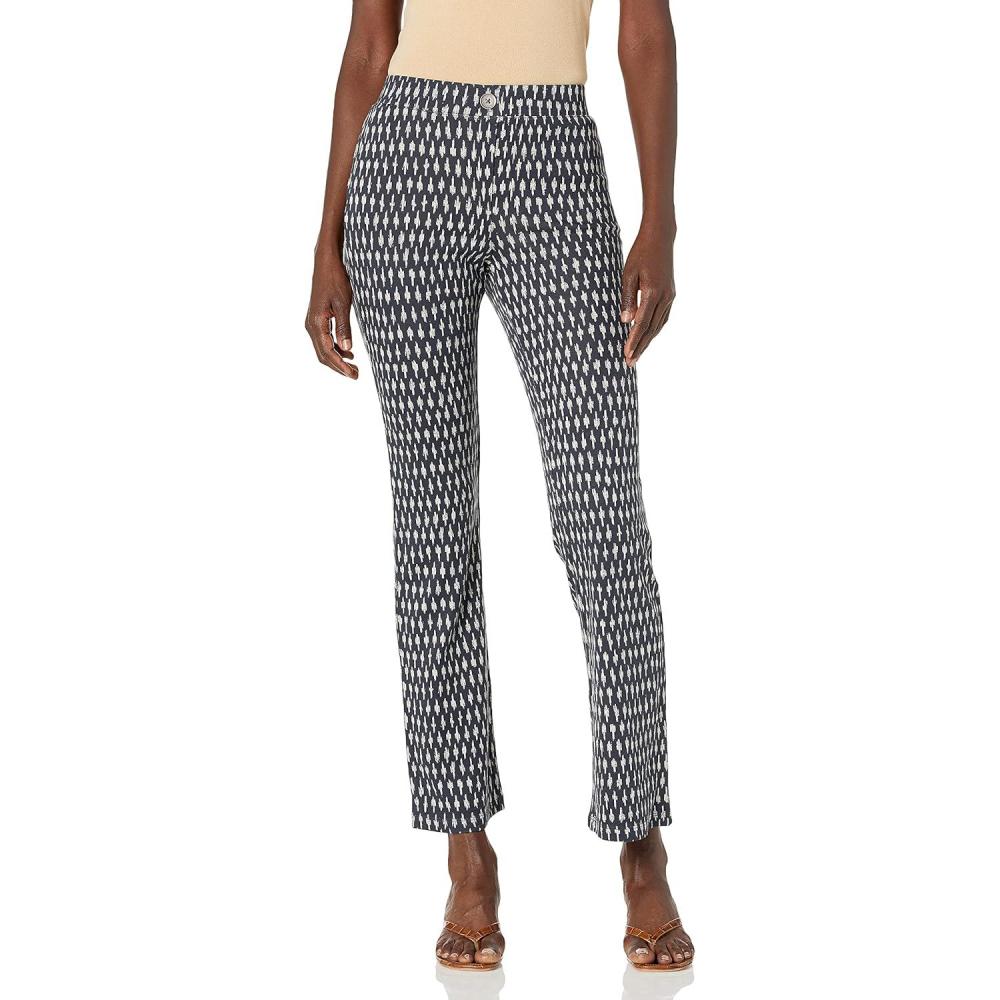 imageNICZOE Womens Ponte Ikat PantIndigo Multi