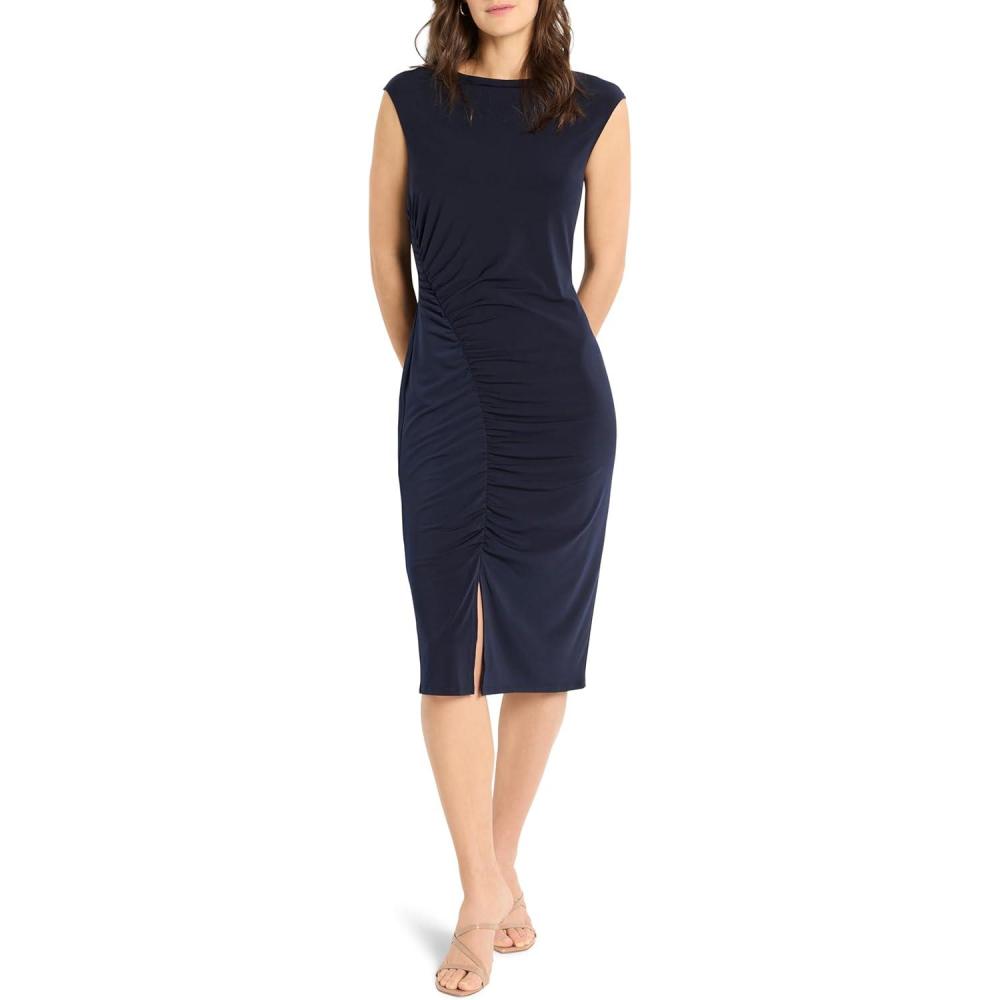 imageNICZOE Womens Side Ruche DressDark Indigo