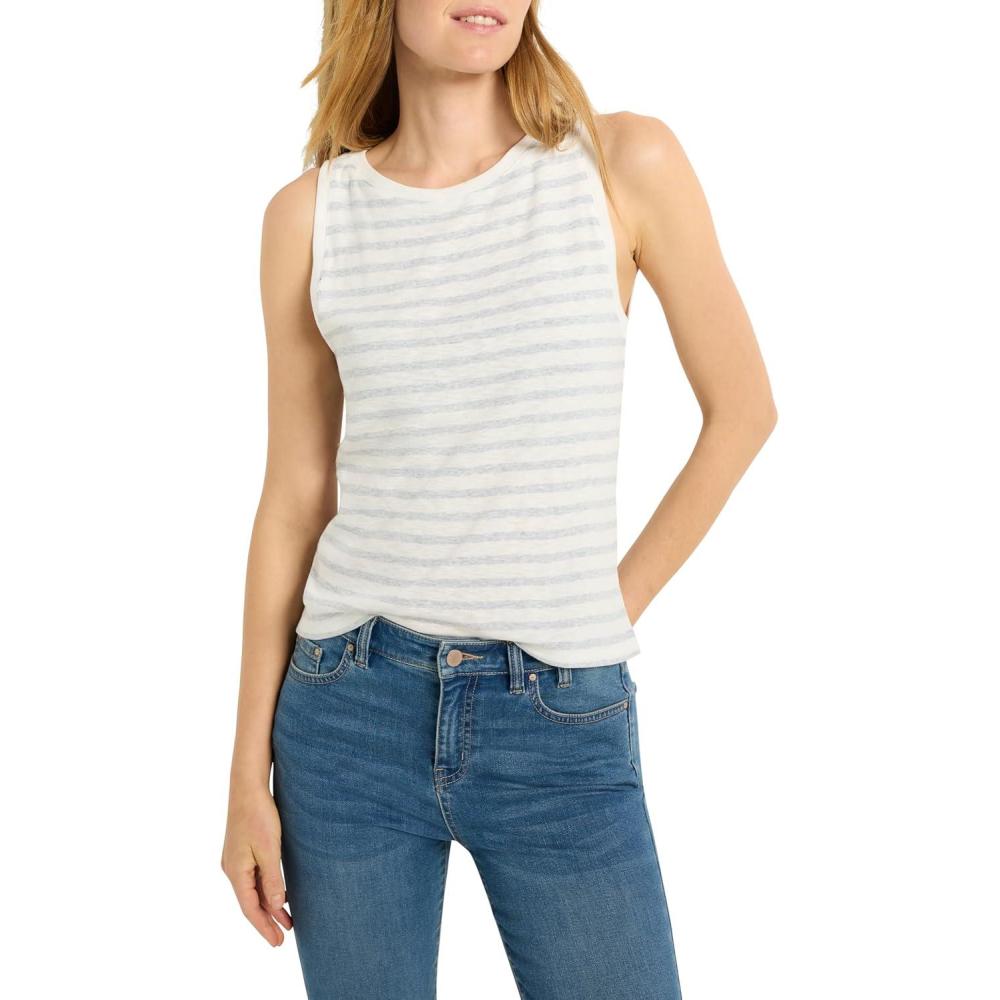 imageNICZOE Womens Striped Boat TankGrey Multi