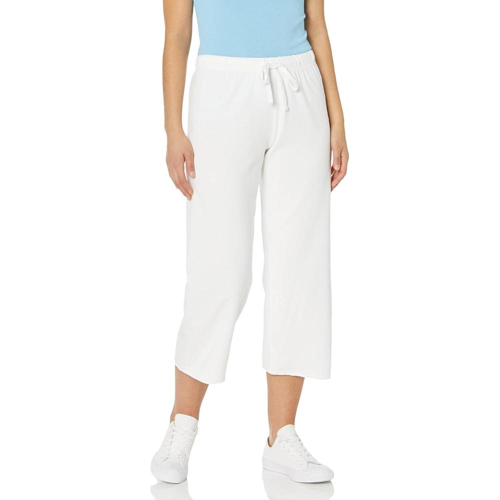 imageNICZOE womens French Terry Casual Pants Paper White Small US