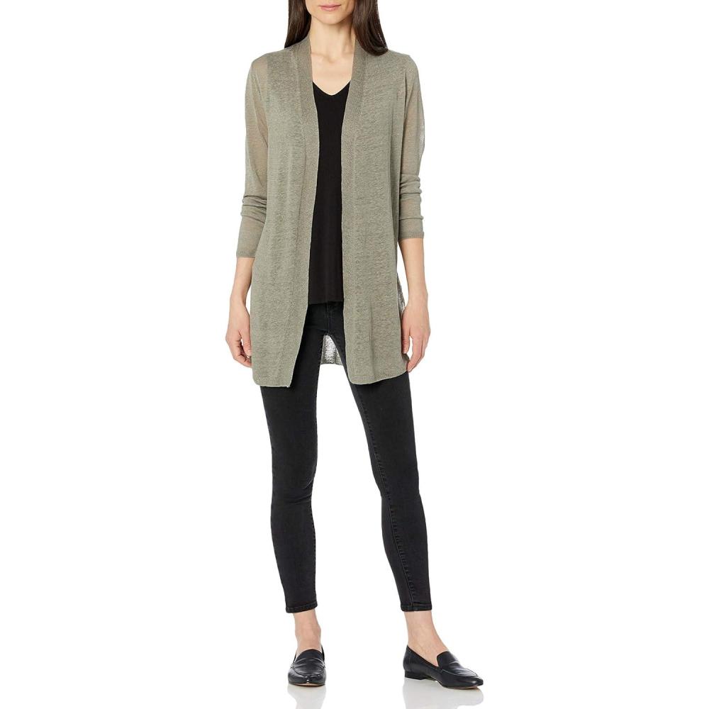 imageNICZOE womens Lightweight Long Boc CardiganOd Green