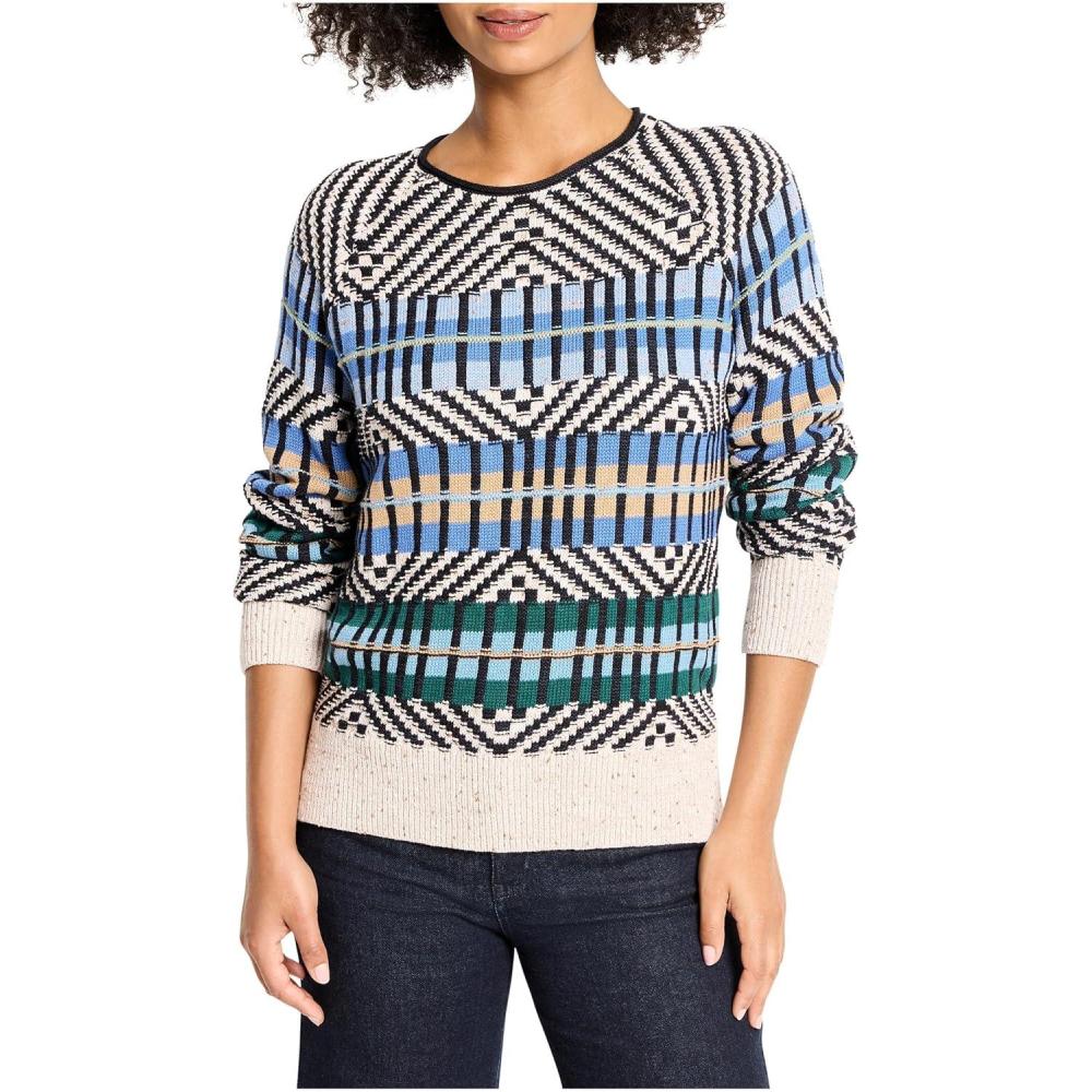 imageNICZoe Womens Graphic Stripe SweaterBlue Multi