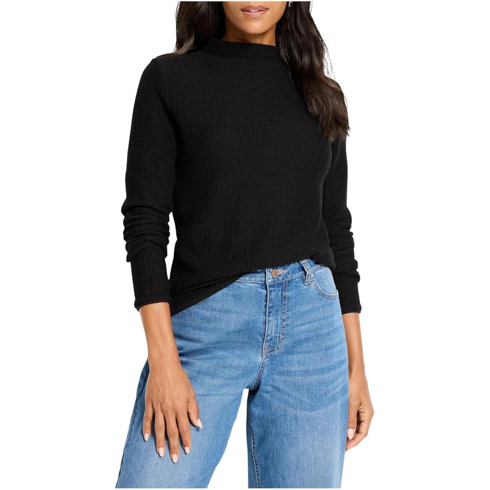 imageNICZoe Womens Pixel Knit SweaterBlack Onyx