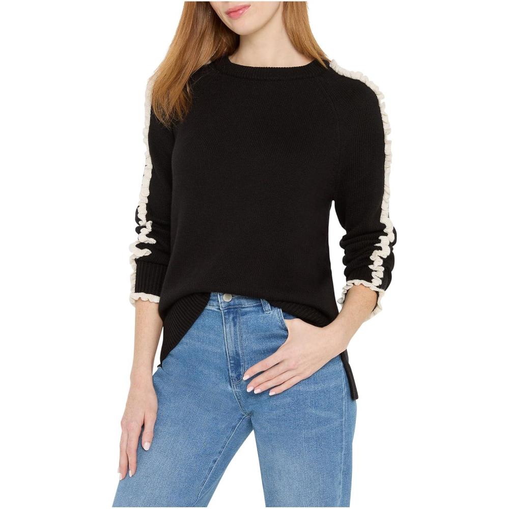 imageNICZoe Womens Ruffled Down SweaterBlack Onyx